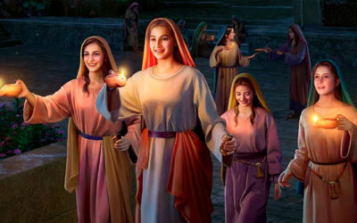 Tomando sus lámparas, salieron al encuentro del esposo